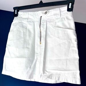 Vintage Espirit white A-line denim skirt, Sz 5